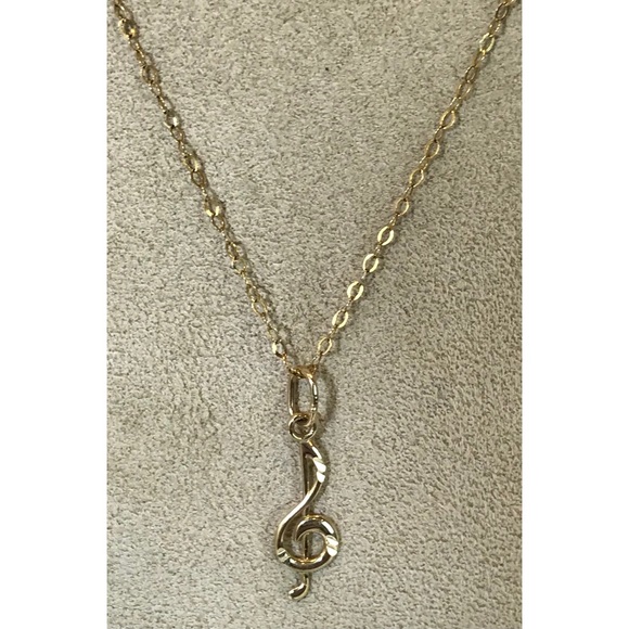 Vintage Jewelry - VIntage GF Musical Note Dainty Pendant Necklace